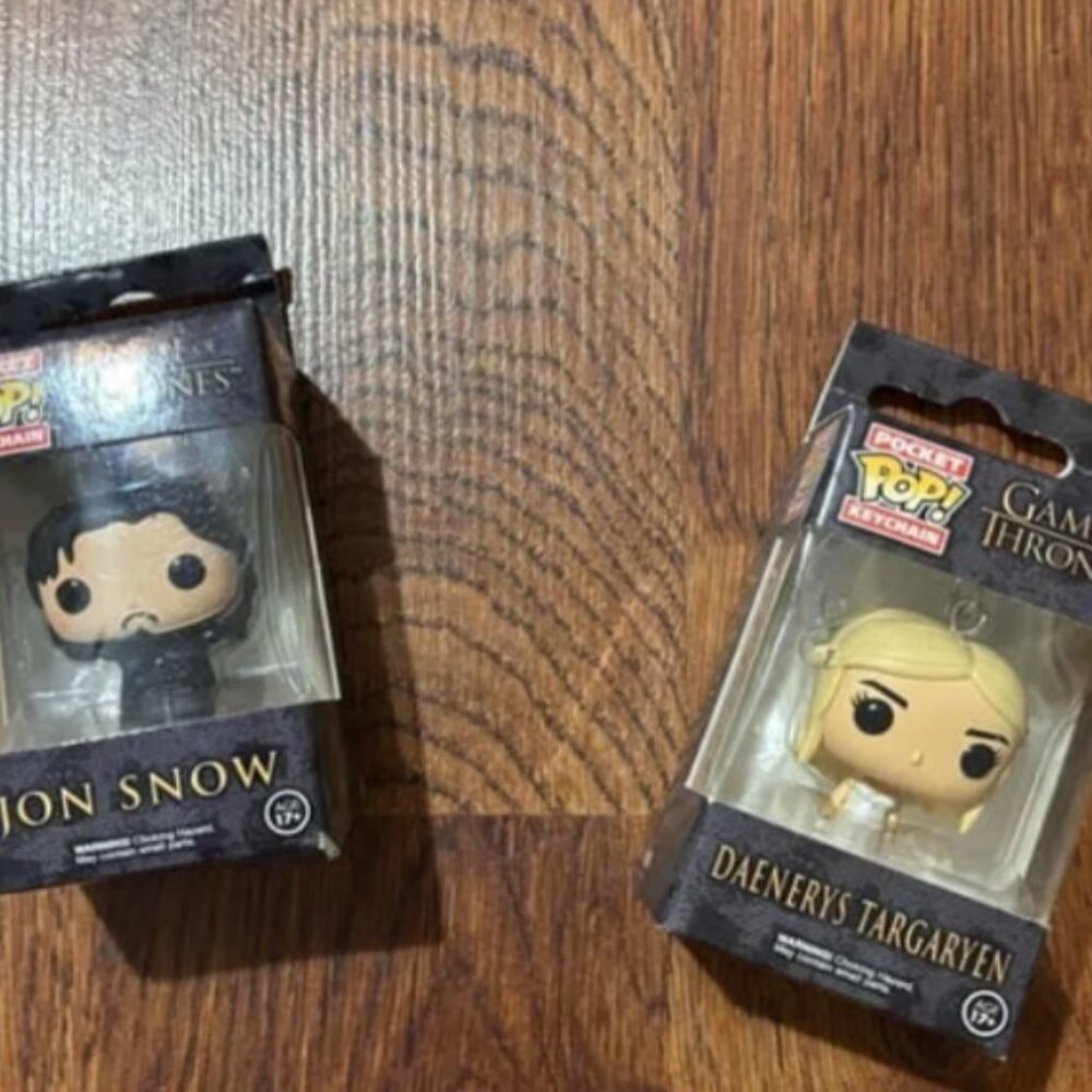 Funko Pop Keychain Set - Jon Snow and Daenerys Targaryen